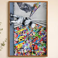 Banksy-Style Peel & Stick Wall Poster – Waterproof PVC HD Art
