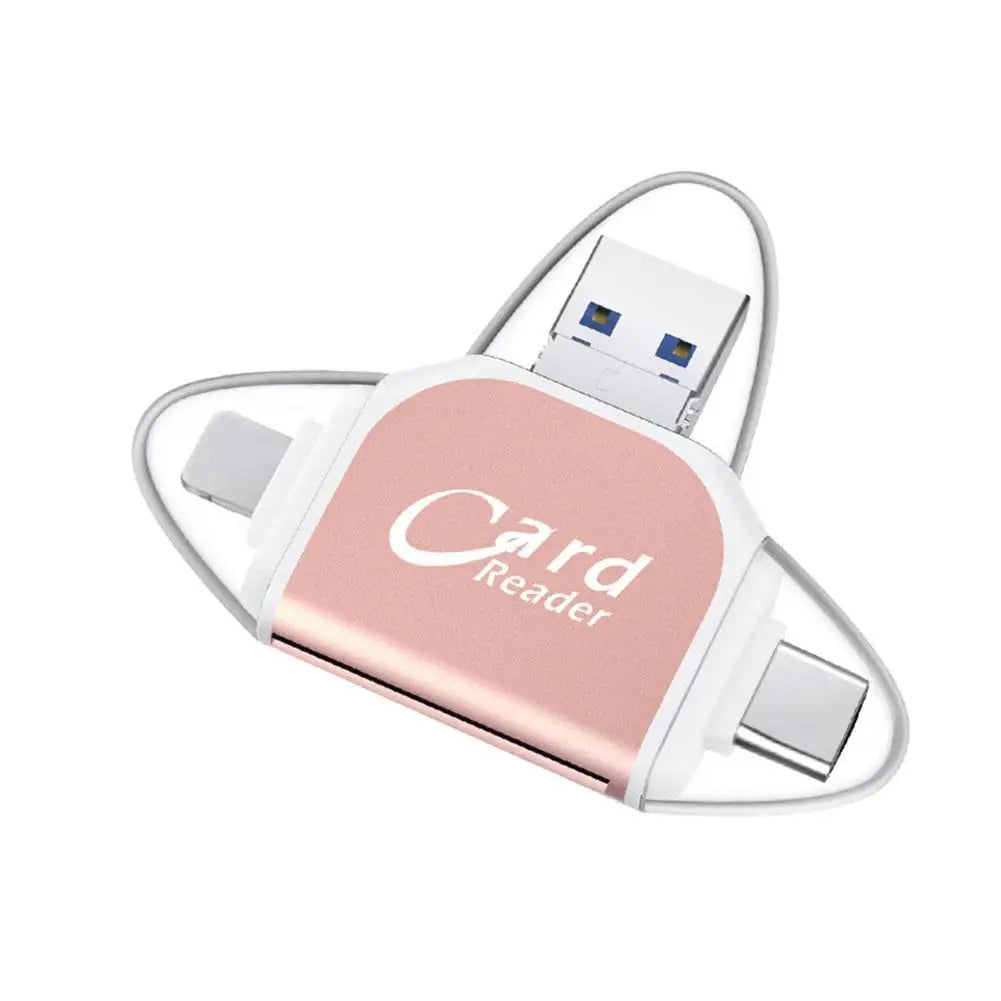 4-in-1 USB-C Card Reader Hub – SD & TF Multiport Adapter