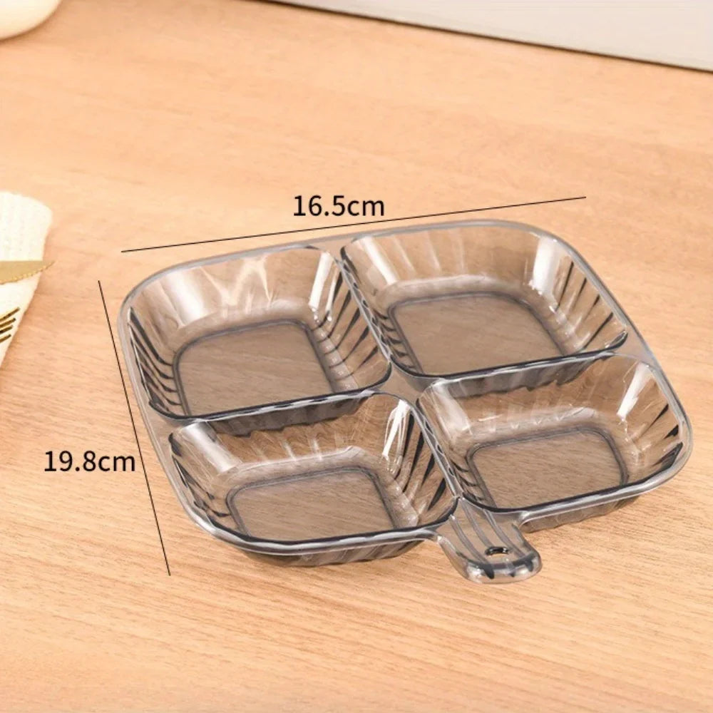 4 Grids Food Fruit Storage Box Portable Compartment Refrigerator
