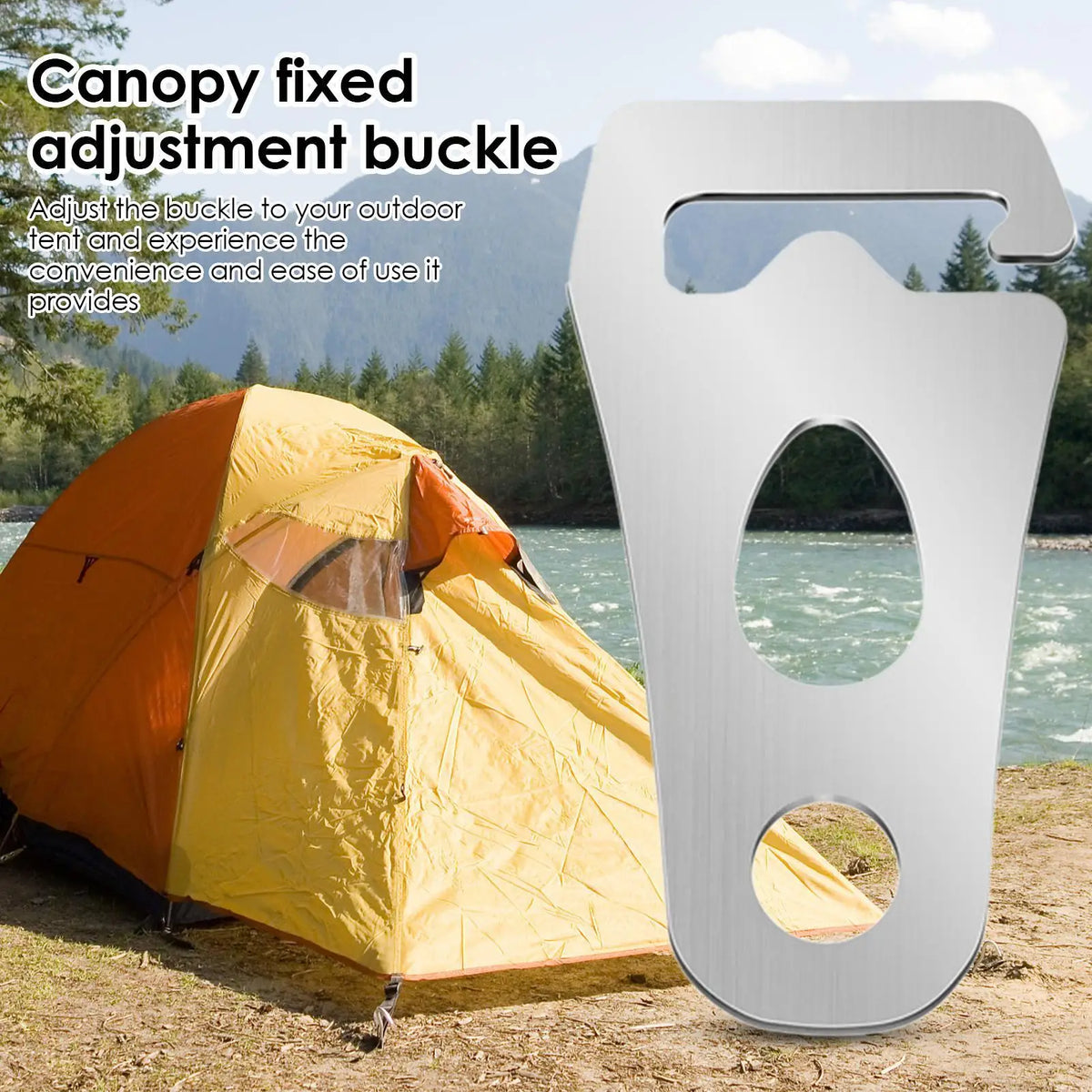 Cord Tightener Tent Wind Rope Buckle Tie Down Carabiner Clip Fastener