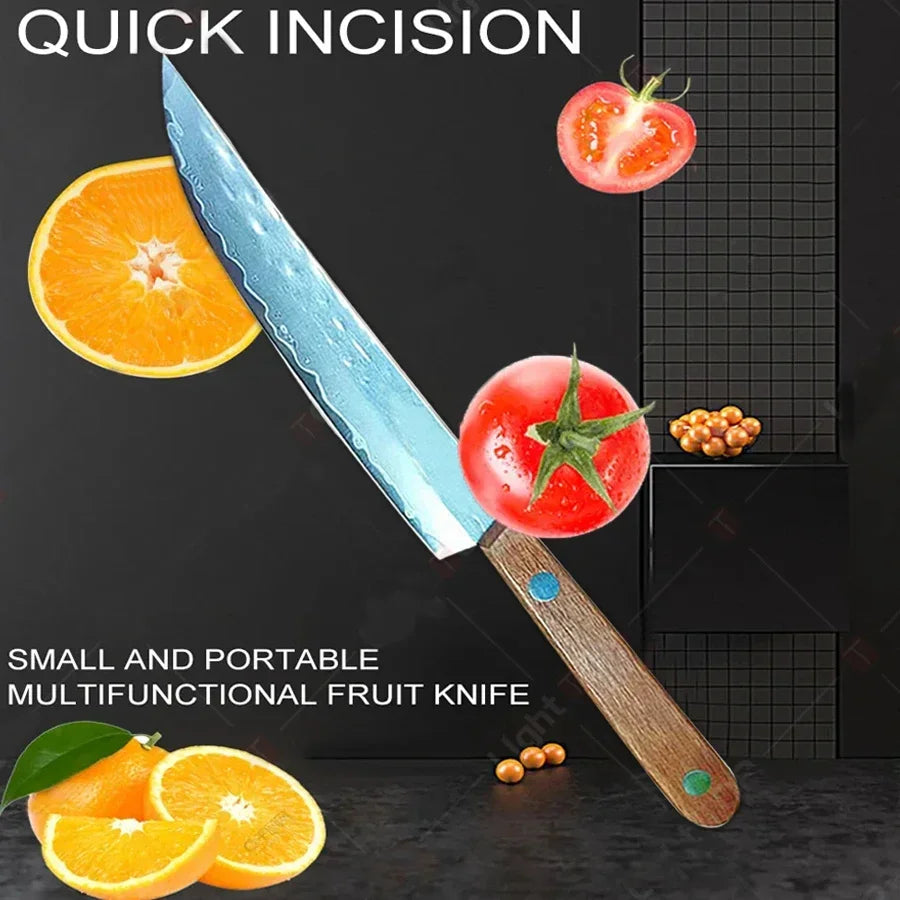 Damascus Steel Chef's Knife – Wood Handle | Kitchen Knife