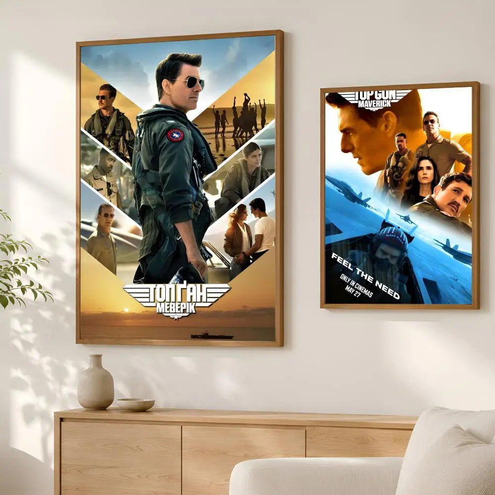 Top Gun Movie Poster Self-Stick HD PVC Waterproof Wall Art