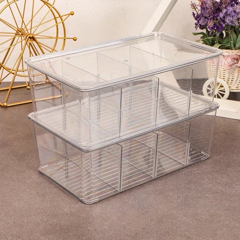 Tea Bag Storage Box Office Multifunctional Lid Acrylic Organizer