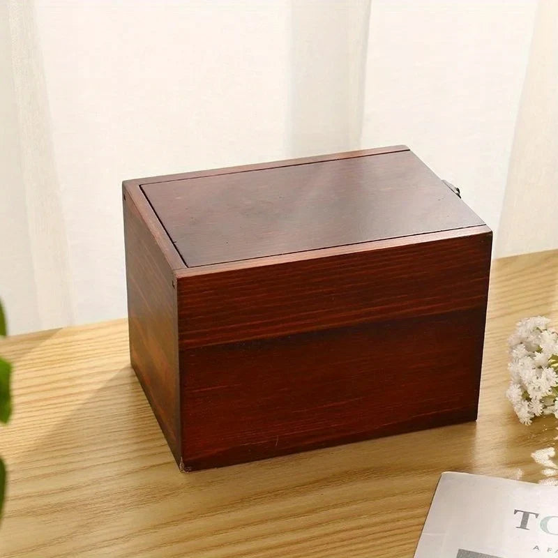 Wooden Pine Pet Urn with Photo Frame – Dog & Cat Memorial