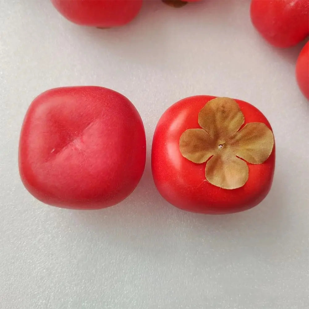 Mini Artificial Foam Persimmon – Realistic Fake Fruit Decor