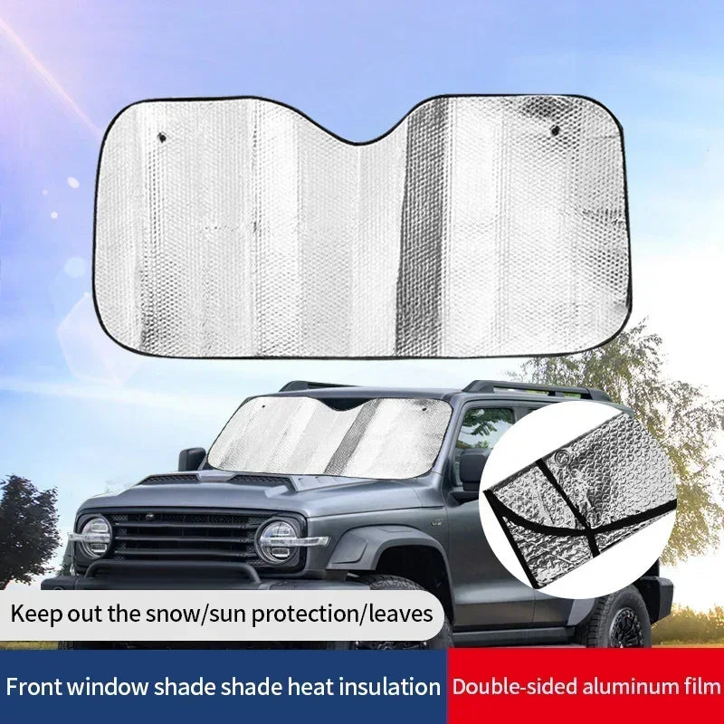 Foldable Car Windshield Sun Shade 6-Piece UV Block Set