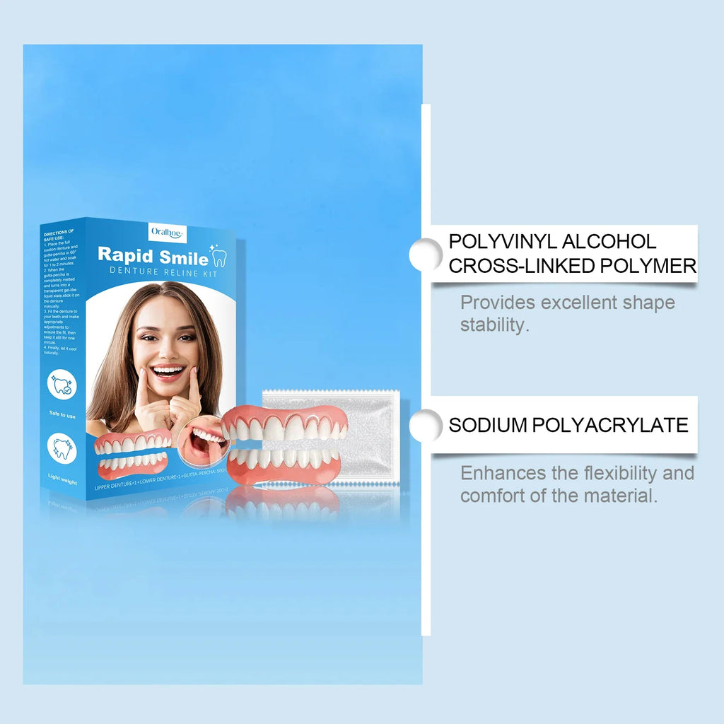 Cosmetic Tooth Veneer Kit – Snap-On Smile Enhancer Set