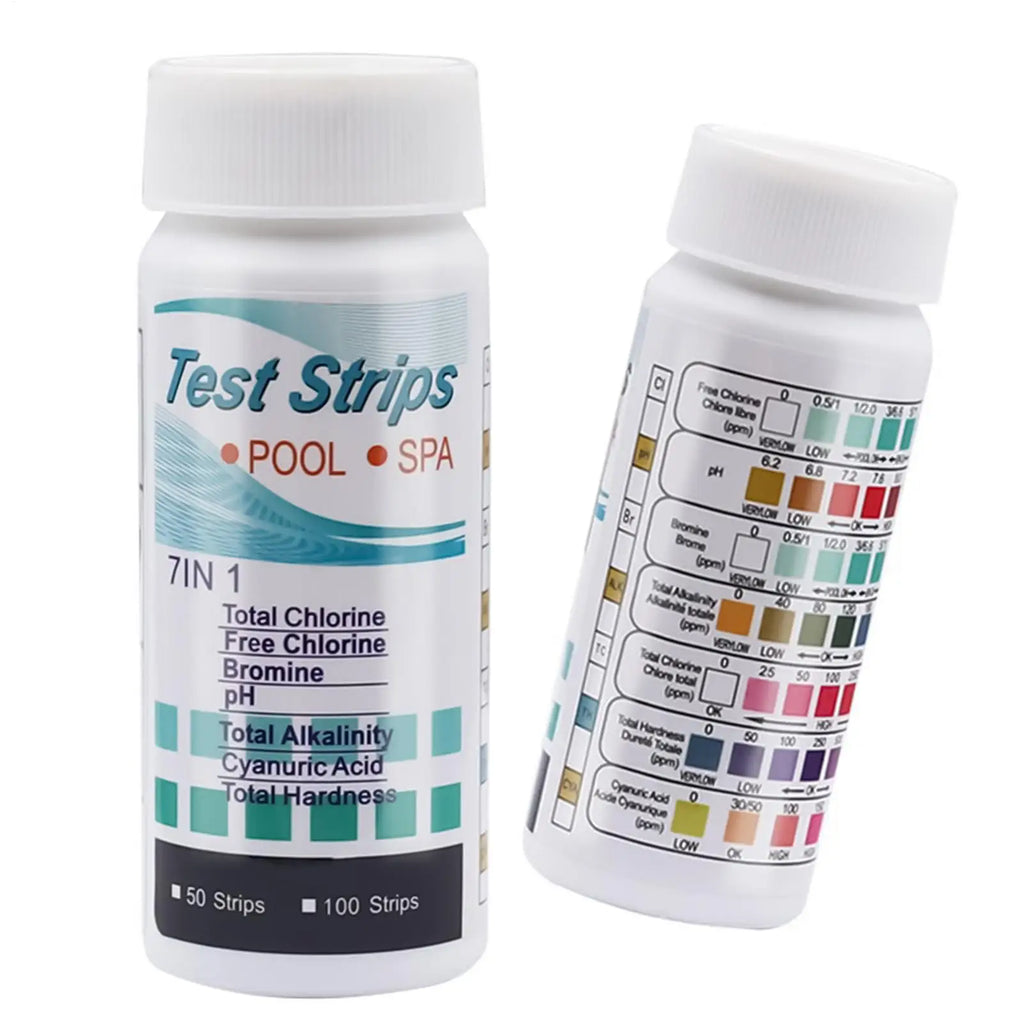 7-in-1 Pool & Spa pH Test Strips 100ct | Chlorine & Alkalinity