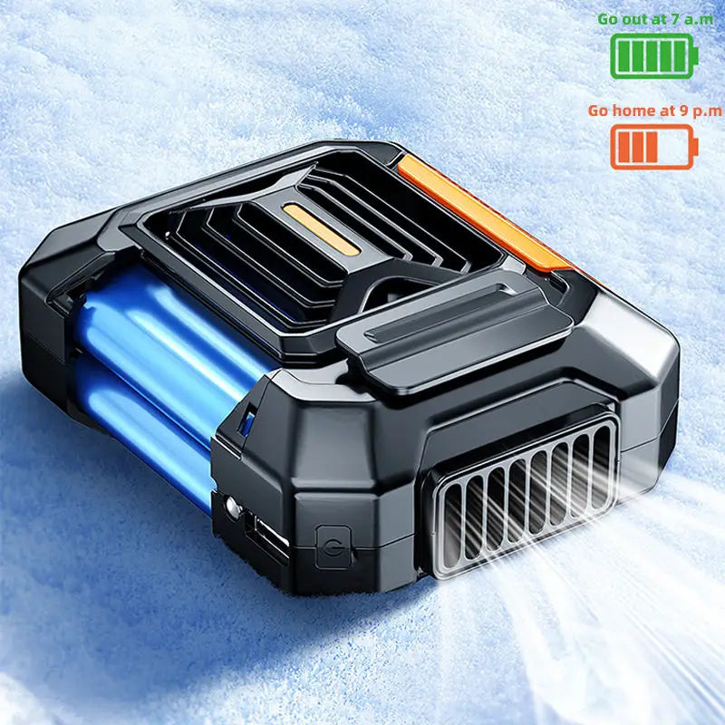 Portable USB Waist Clip Fan – 3-Speed Wearable Cooling Fan