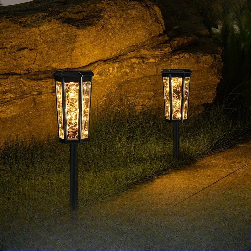 Solar Lamps Light Up Automatically When It Gets Dark Outdoor Inserted