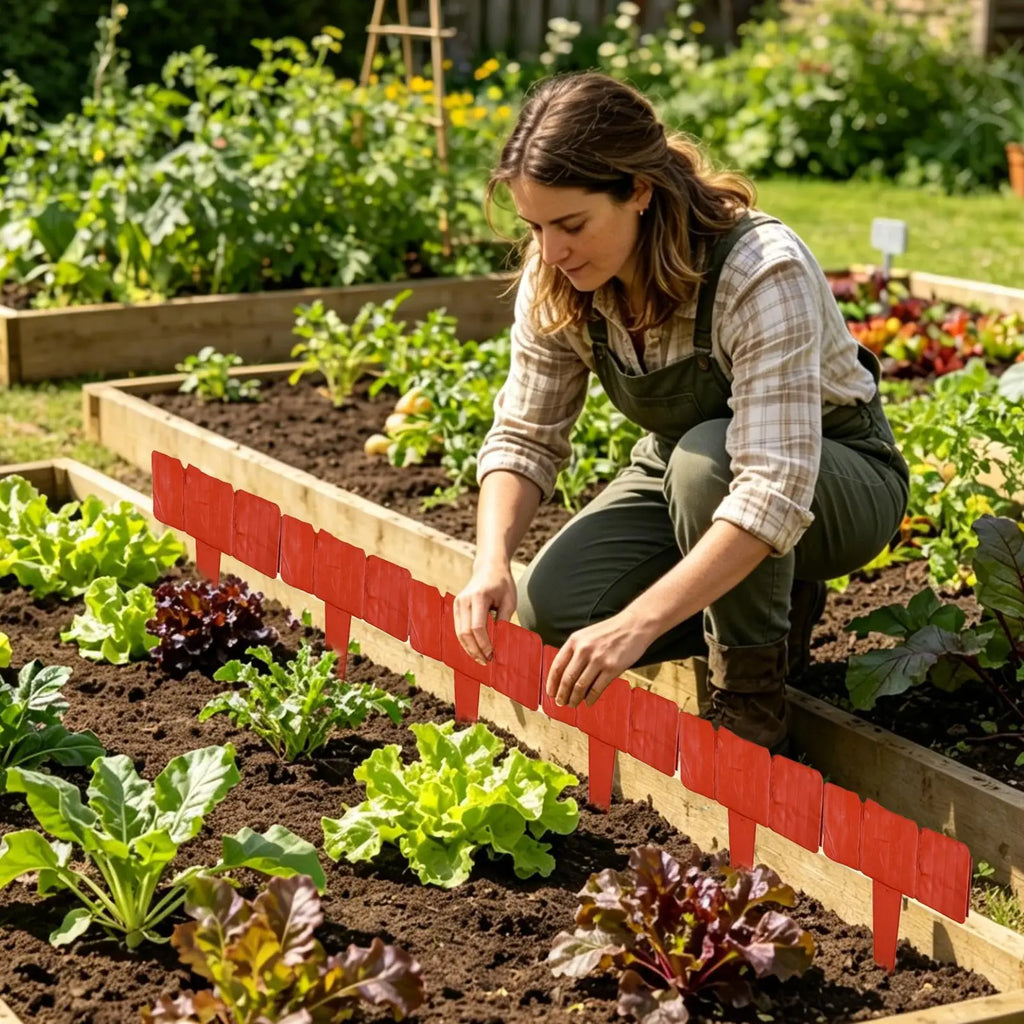 10-Piece Artificial Stone Block Garden Edging | Weatherproof