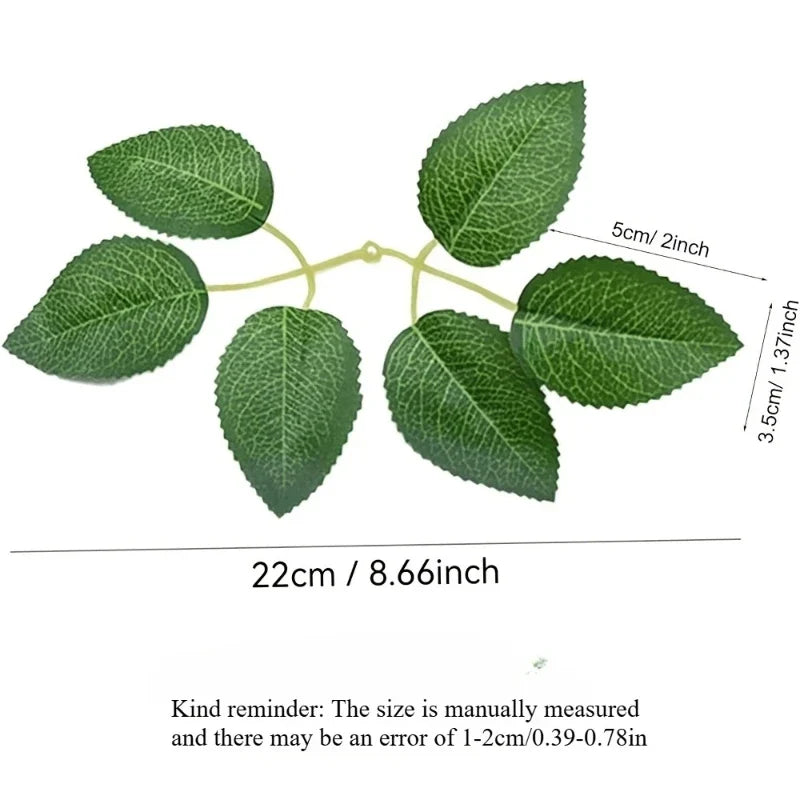 80 Pcs Artificial Rose Vine Leaves – Bulk Greenery for DIY Decor