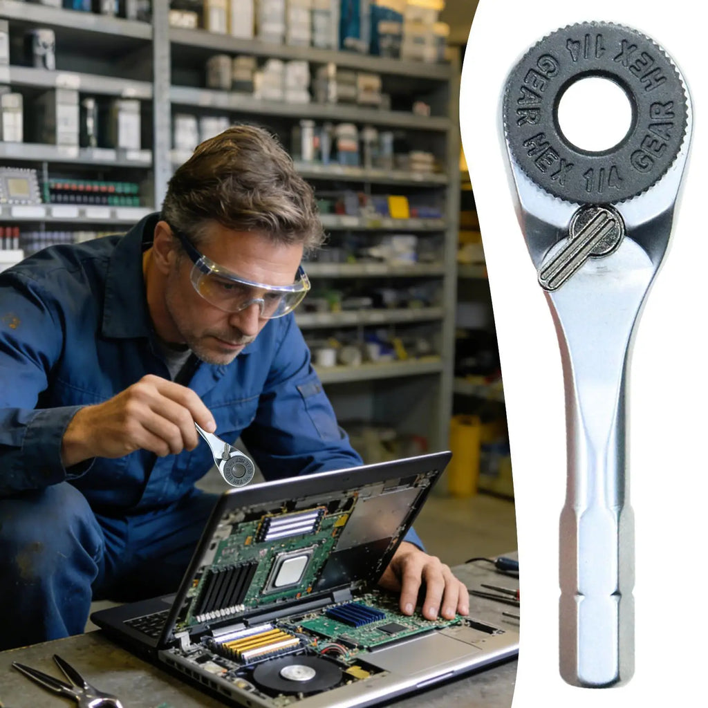 Mini Ratchet Portable Ratcheting Wrench Furniture Assembly Tool