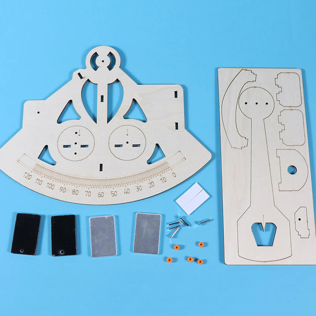 Wooden DIY Sextant Model Kit – STEM Navigation Toy & Decor