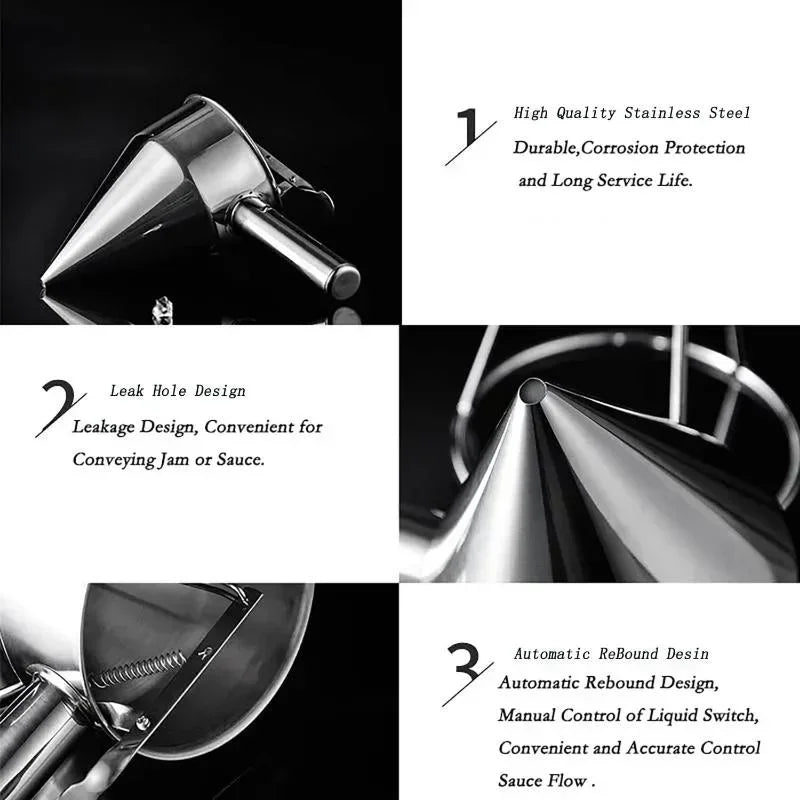 Stainless Steel Batter Dispenser with Stand | 600ml & 1200ml
