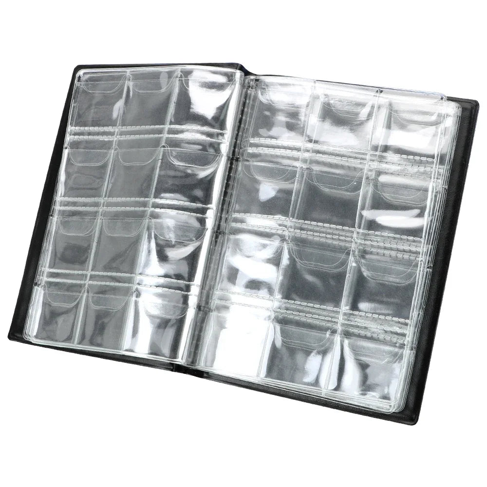 PU Leather Coin Collection Album – 60 & 120 Pocket Organizer