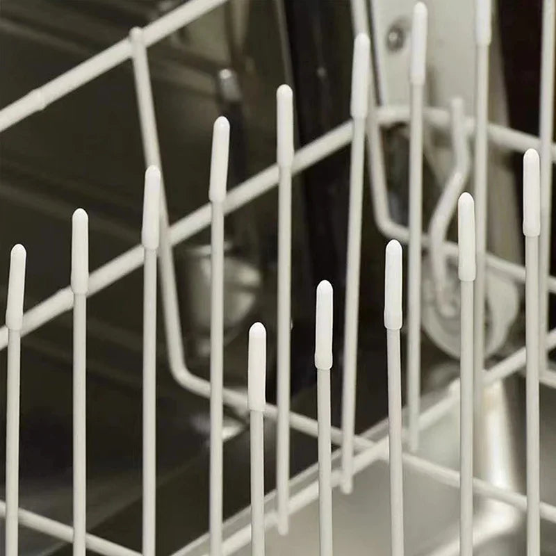 50-Pack Dishwasher Rack Tine Caps – Flexible PVC End Tips
