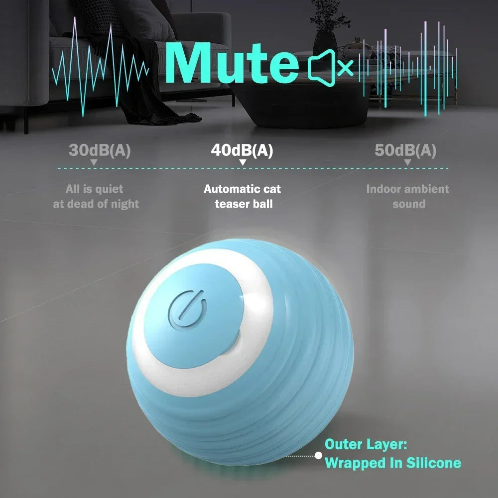 Electric Interactive Cat Ball Toy – Auto 360° Rolling & Spinning