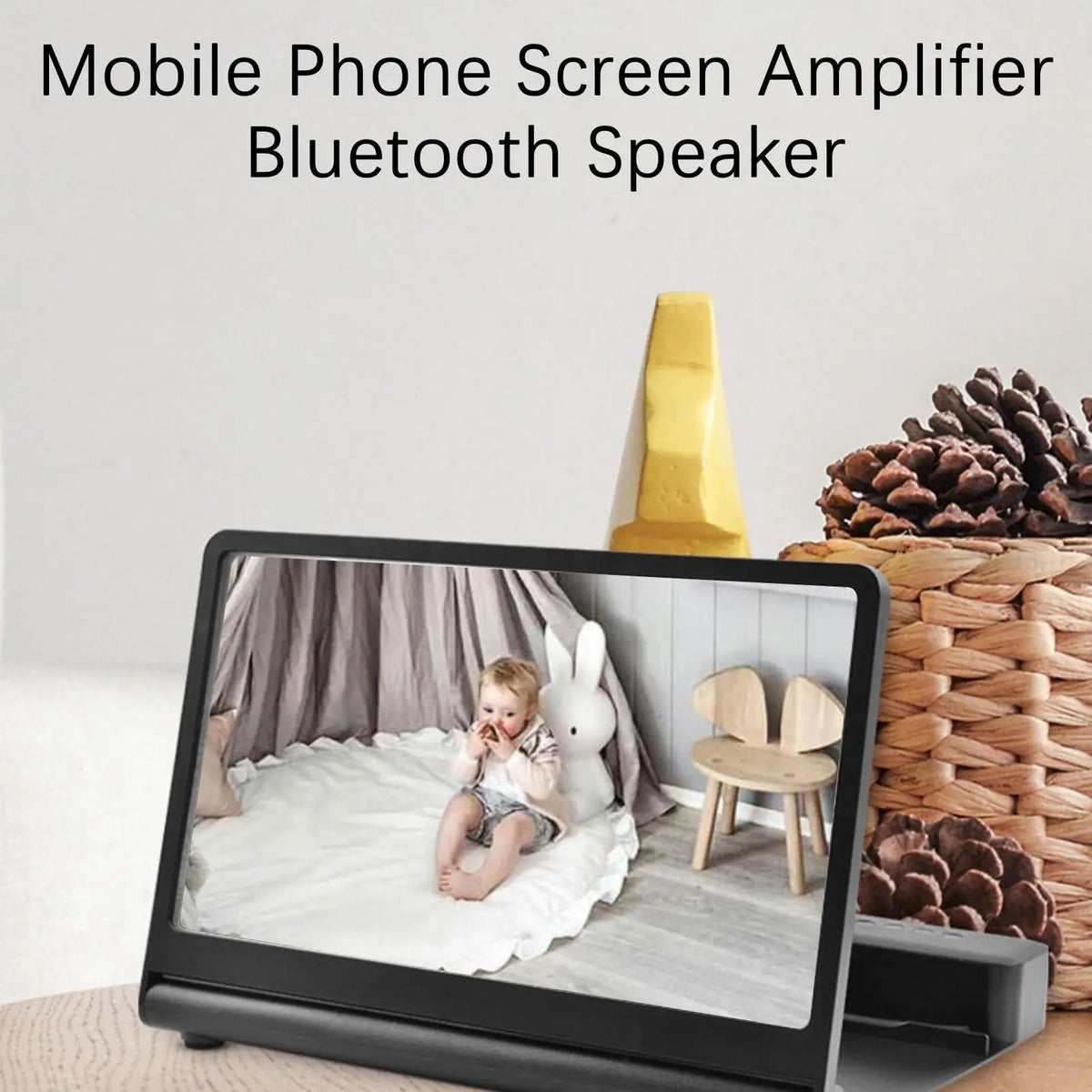 12" HD Phone Screen Amplifier – Foldable + Bluetooth Speakers