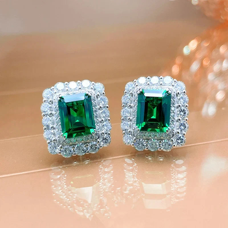 Huitan Cubic Zirconia Stud Earrings – Women's Fashion Jewelry