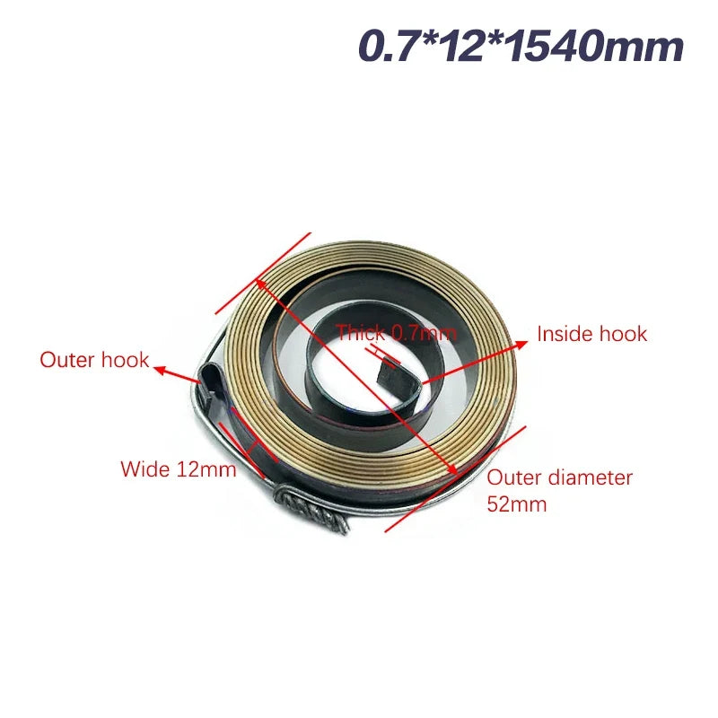0 7-1 5 Thickness 680- Length Spiral Flat Wire Coil Torsion Constant