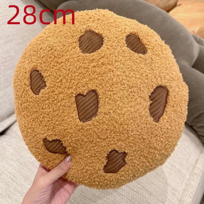 Soft Cookie Pillow Cartoon Cookies Plush Seat Cushion Food Children