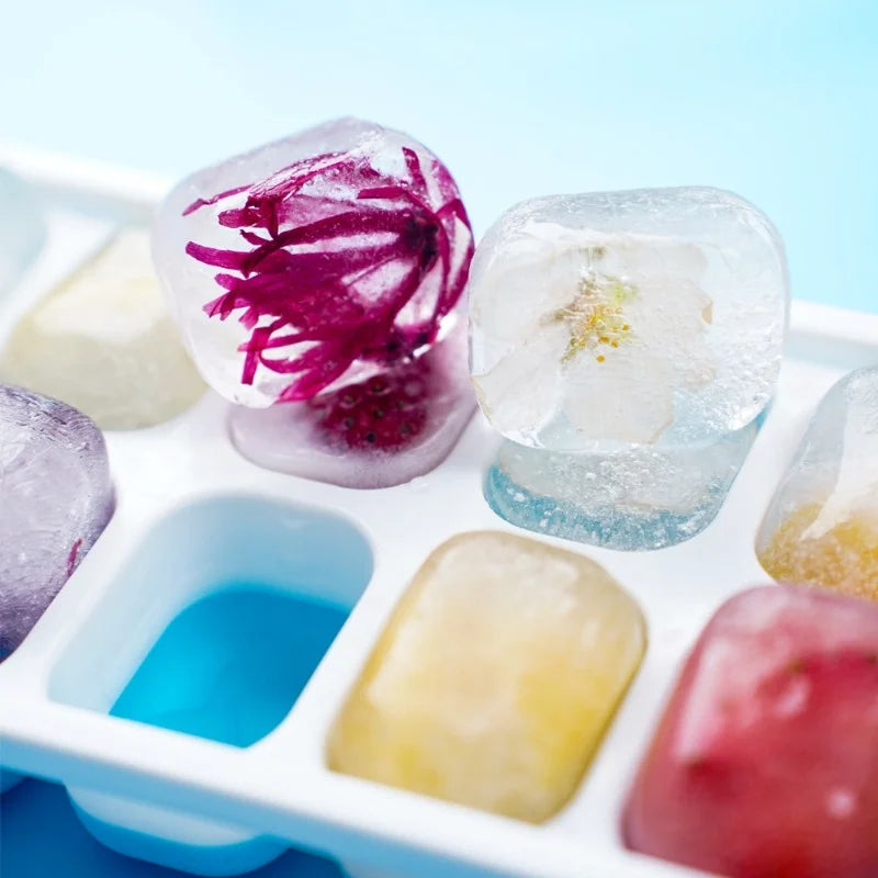 14-Grid Silicone Ice Cube Tray | Square Mold for Bar & Home