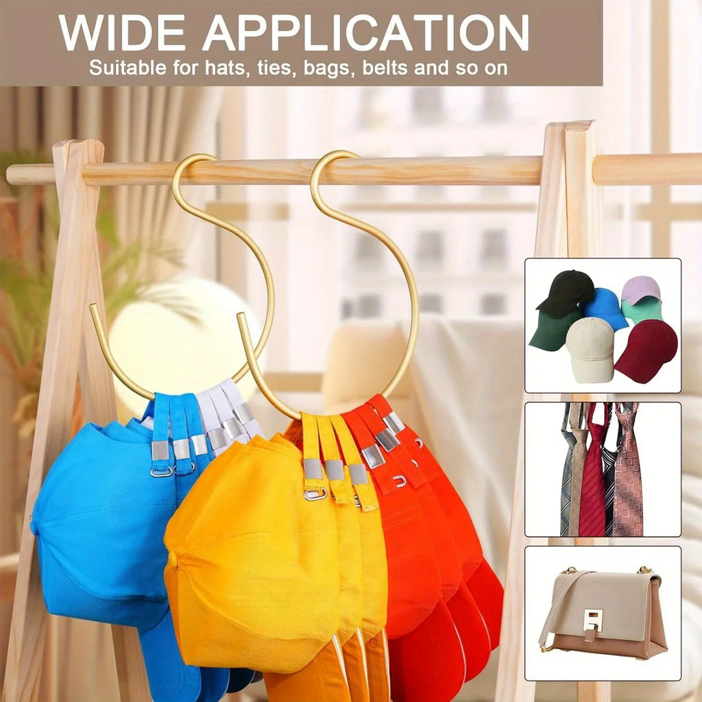 Gold S-Shaped Hanger Hooks – Heavy-Duty Closet Storage