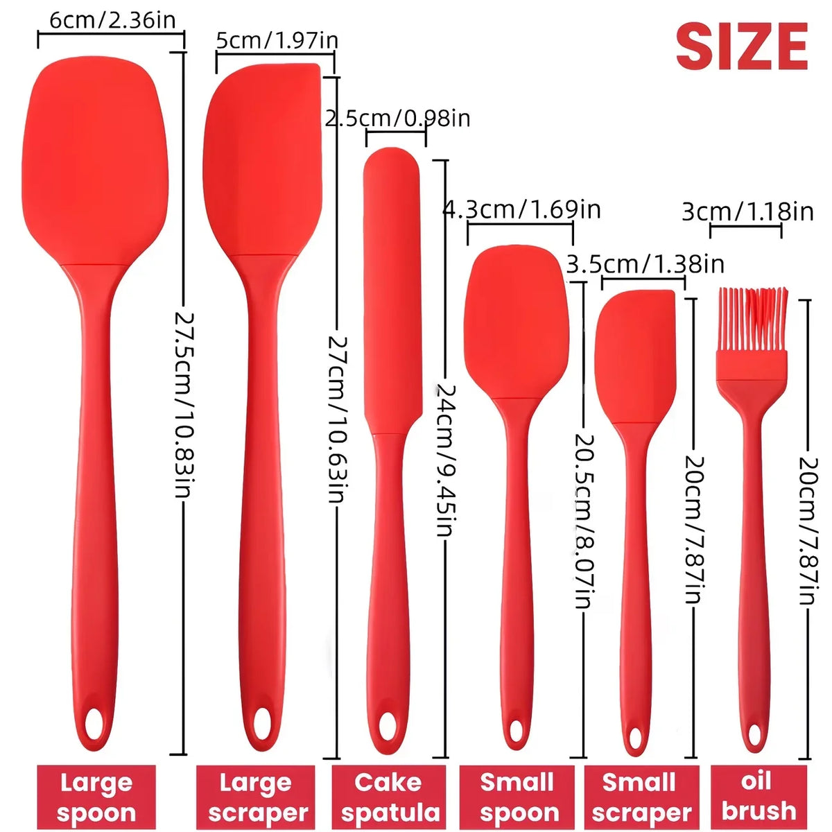6-Piece Silicone Spatula Set – Heat Resistant & Food Grade