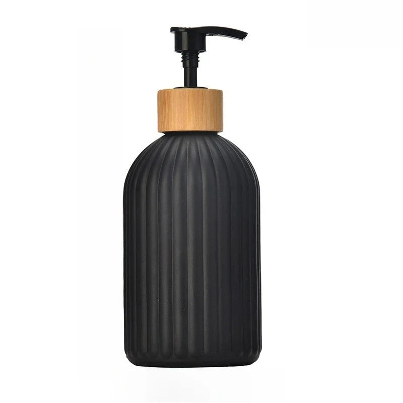 Bathroom Countertop Container Hand Soap Dispenser Cotton Ball Storage