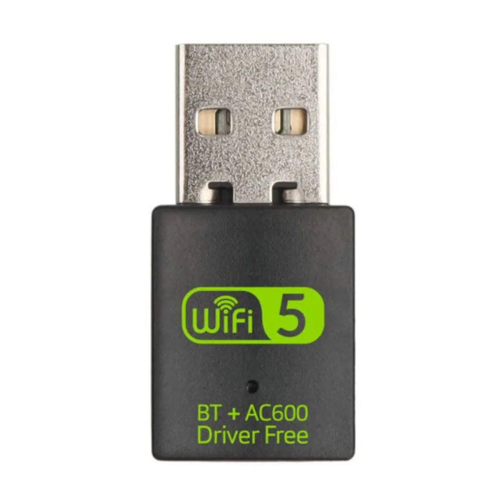 600Mbps Dual Band WiFi & Bluetooth 5.0 USB Adapter – No Driver