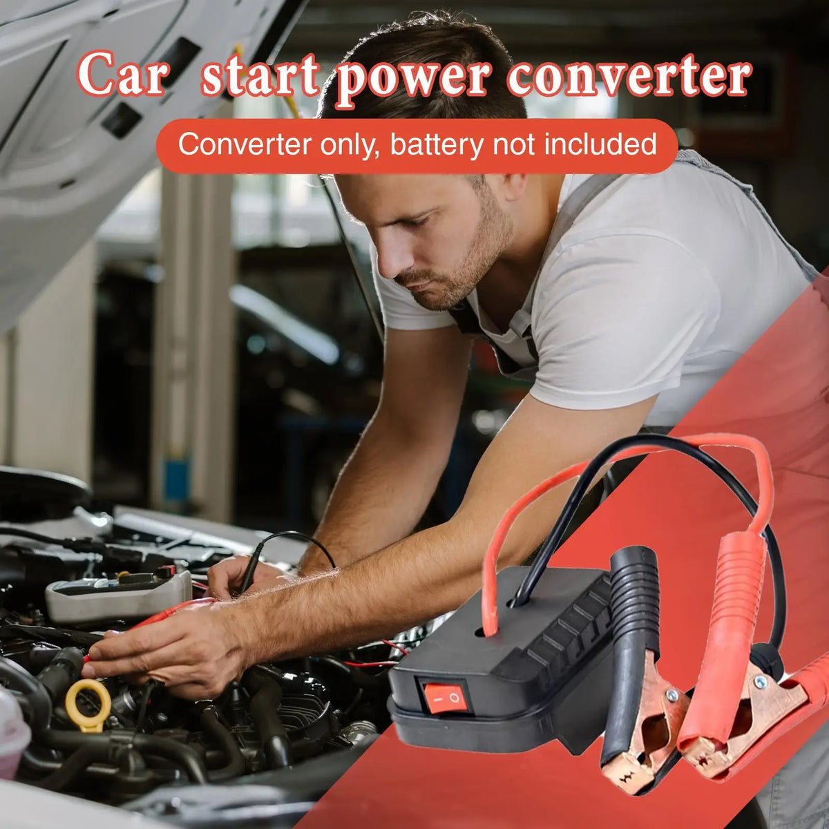 Portable Car Battery Jump Starter with Dual USB | Compact Pack