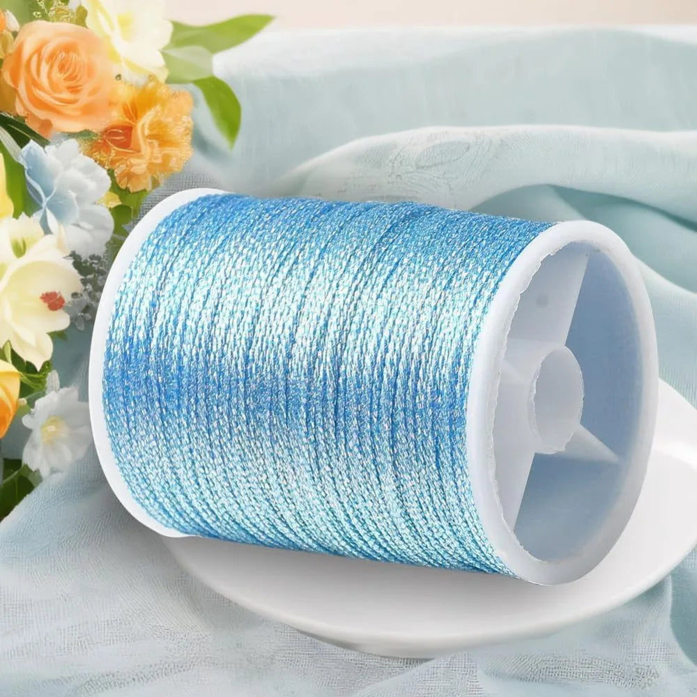 12-Color Metallic Polyester Thread Set – Kumihimo & Macramé Cord