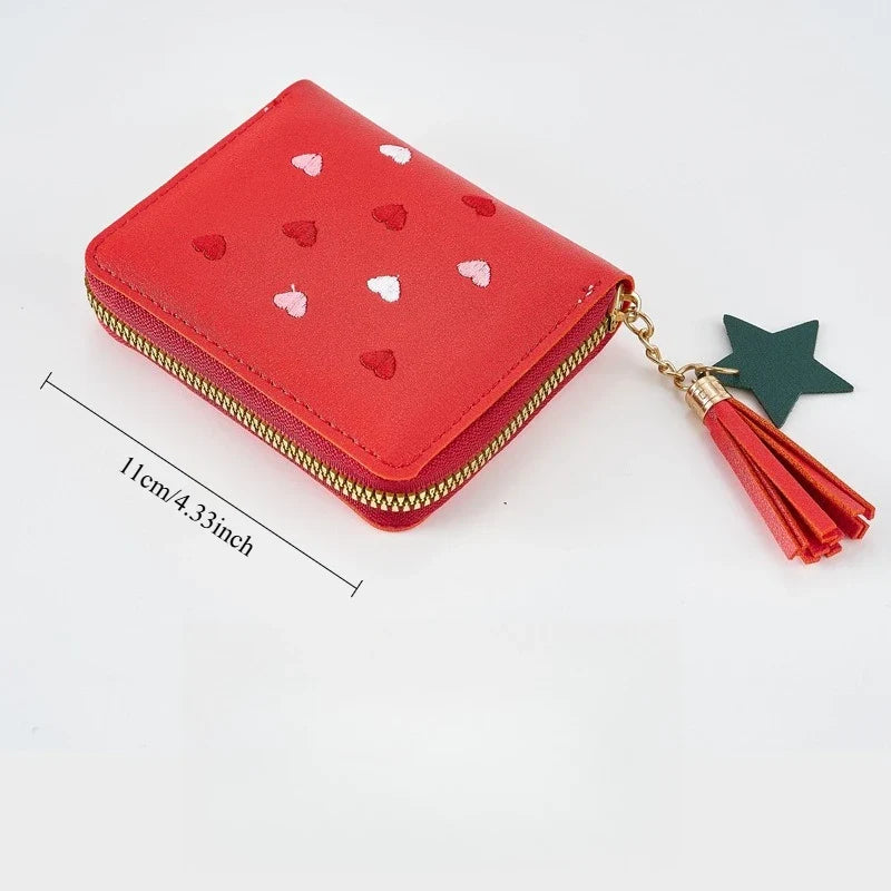Women's Mini Tassel Wallet | Korean Style Zipper Coin Purse