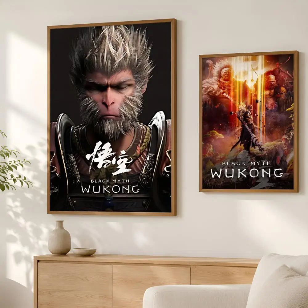 Black Myth Wukong Self-Stick HD Wall Poster – Waterproof Art