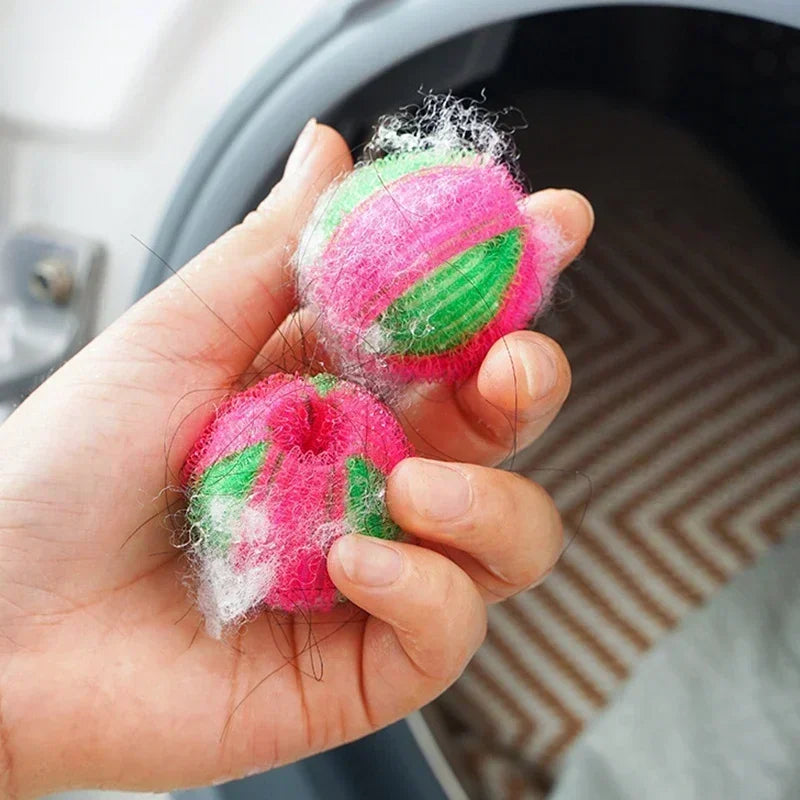6-Pack Nylon Laundry Balls – Pet Hair & Lint Remover