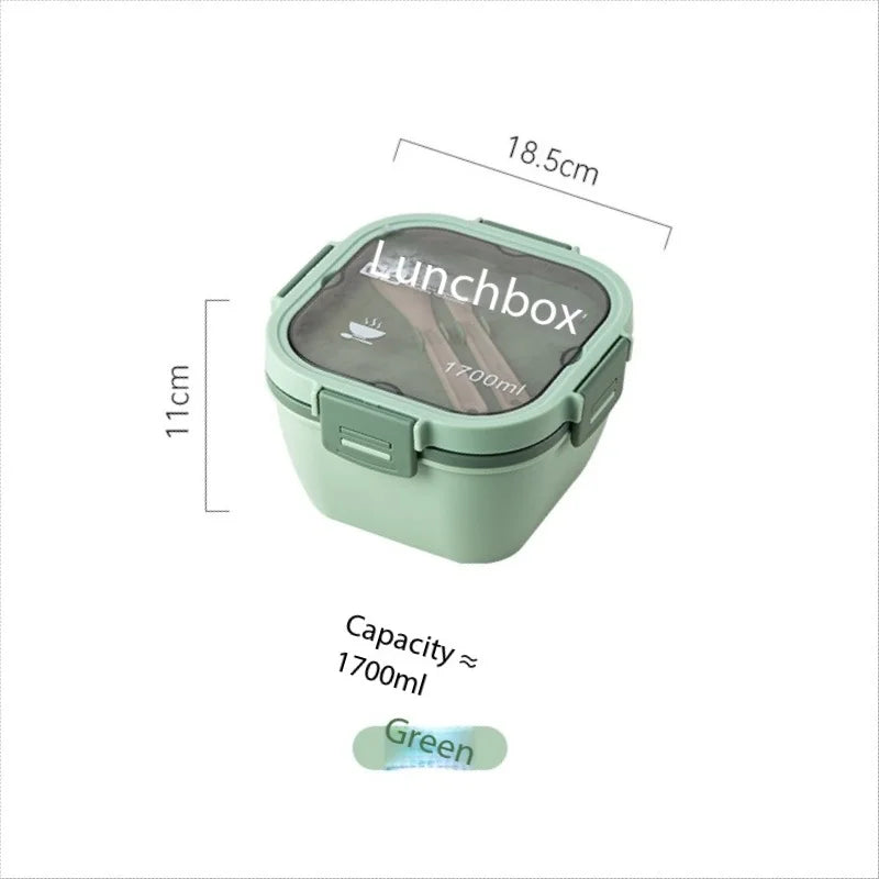 Thickened Simple Lunch Box Lid Microwave-safe Salad Bowl Office