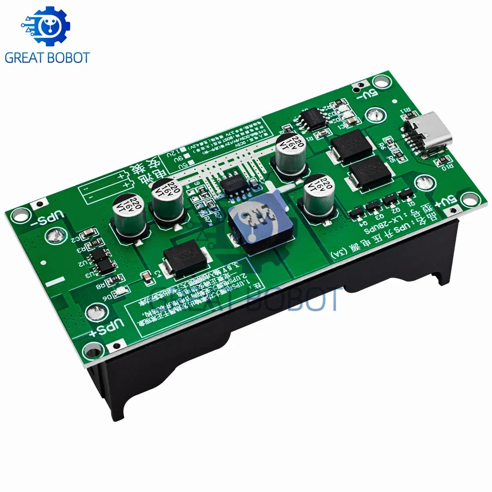 Type-C 15W 18650 Lithium Battery Charger Module DC-DC Boost UPS