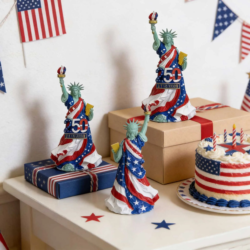 American 250th Anniversary Patriotic Resin Sculpture Ornament
