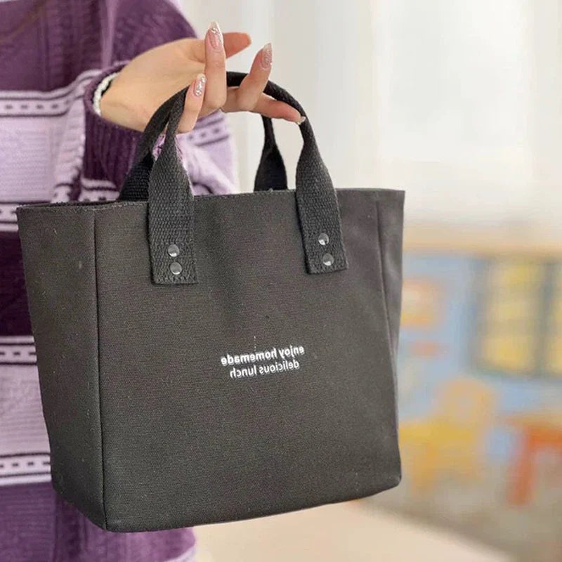 Women's Canvas Tote Handbag – Casual Large Capacity Travel Bag
