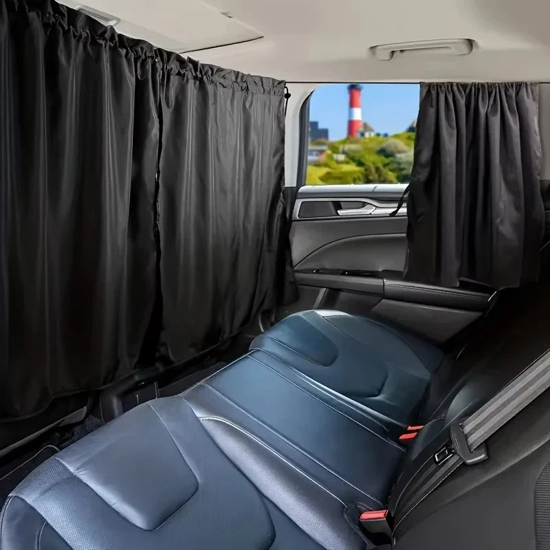 Car Privacy Curtains – Blackout Rear Seat Divider for Travel
