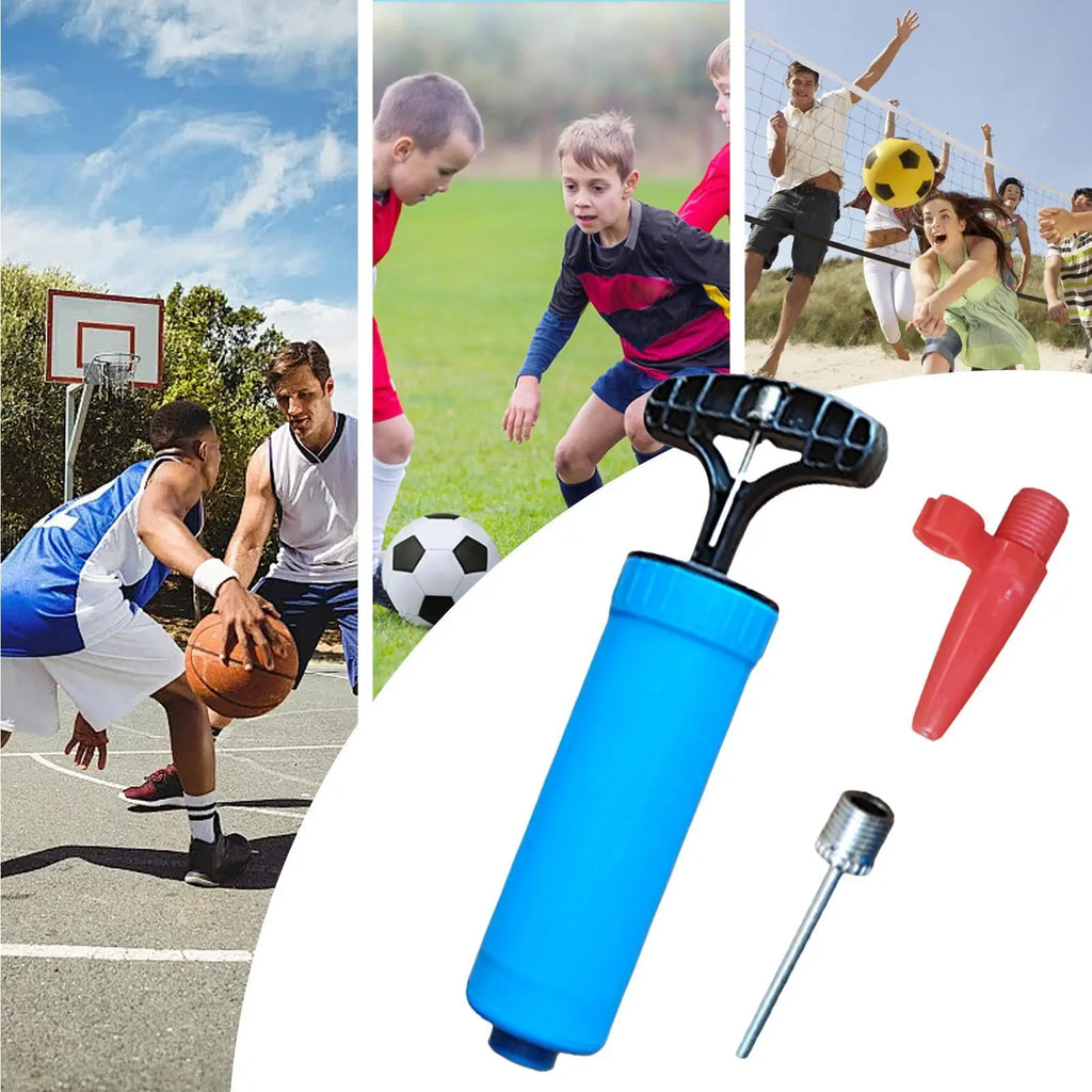 Portable Manual Ball Pump with Needle – Basketball Soccer Volleyball
