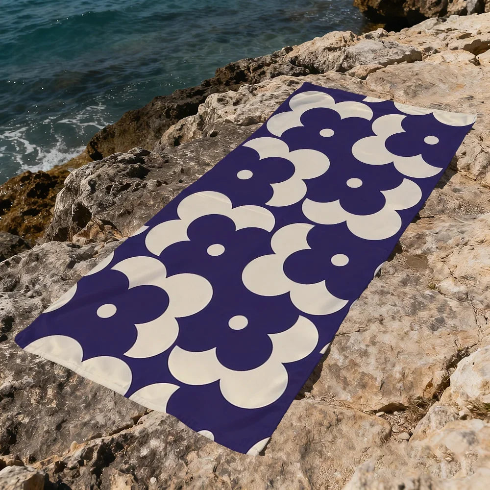 Flower Cartoon Quick-Dry Beach Towel | Pool, Gym & Travel