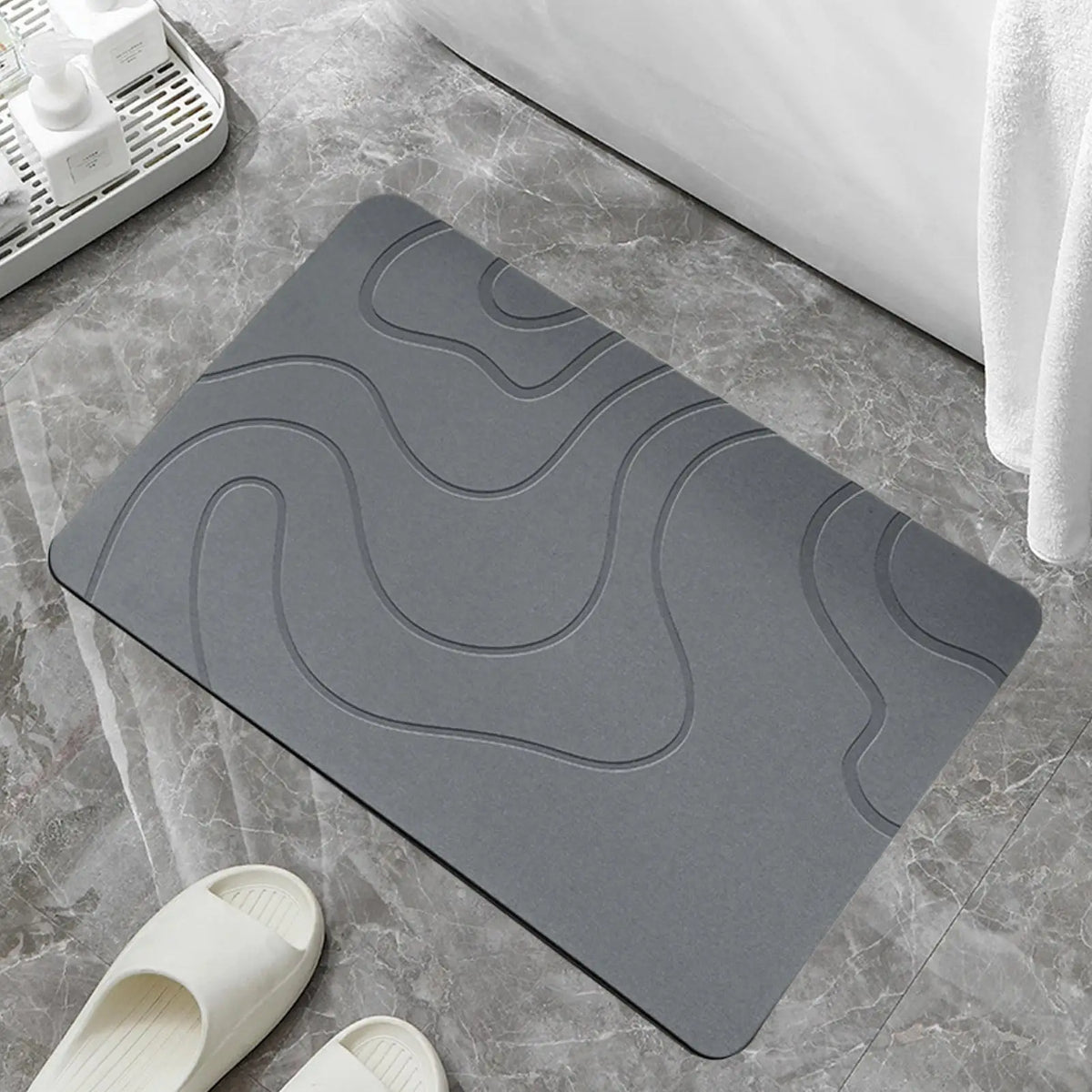 Diatomite Stone Bath Mat – Non-Slip, Fast Drying, 40x60cm