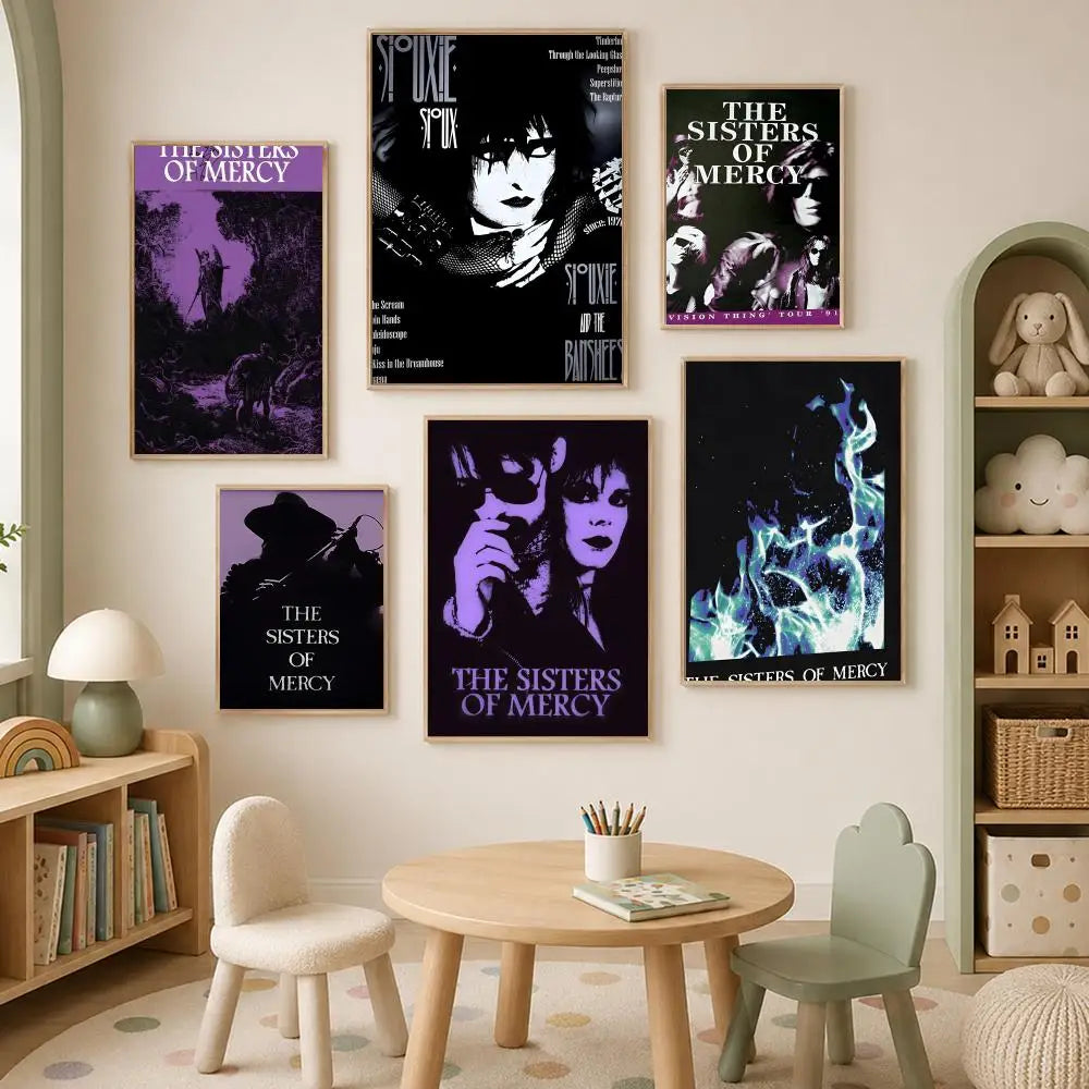 Sisters of Mercy Poster – Self-Stick HD Waterproof Wall Art
