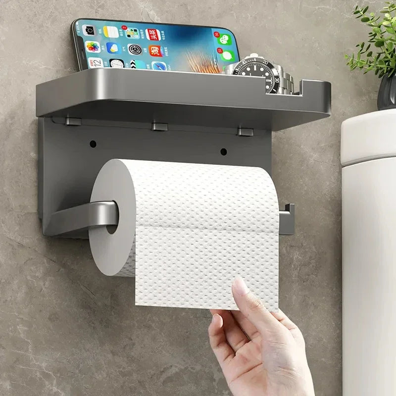Toilet Paper Holder Plastic Storage Rack Kitchen Towel Placement