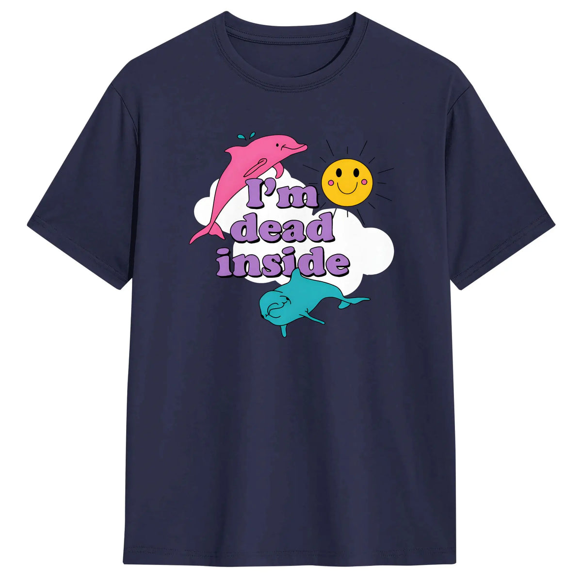 "I'm Dead Inside" Funny Oversized Cotton T-Shirt | Y2K Tee