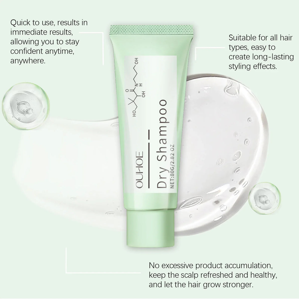 OUHOE Dry Shampoo 80g | Oil Control, Volume & Scalp Care