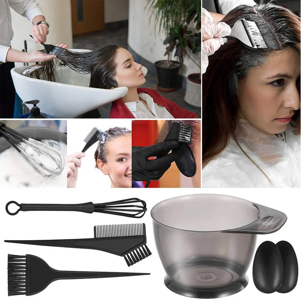 6-Piece Hair Coloring Kit – Salon & Home Hairdressing Tools