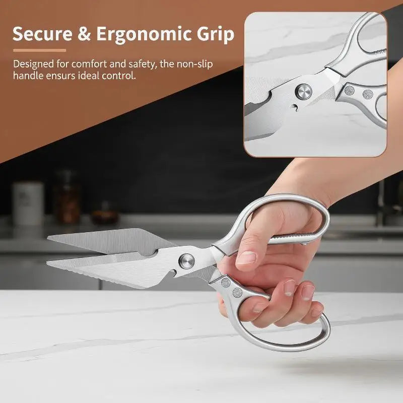 Kitchen Scissors Sharp Thickened Stainless Steel Blades Nonslip